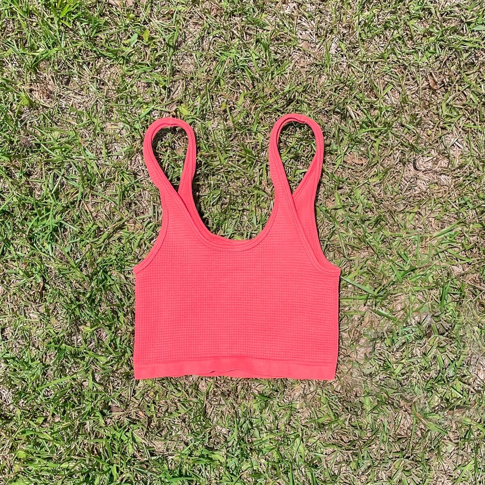 Women’s Neon Coral Pink No Boundaries Multiple Ways to Wear Tank Top Medium